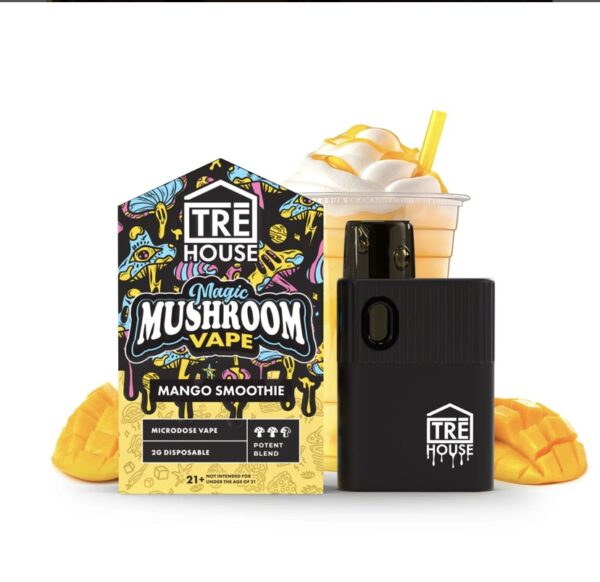 TRE HOUSE | MICRODOSE MAGIC MUSHROOM VAPE PEN – MANGO SMOOTHIE – 2G DISPOSABLE PEN