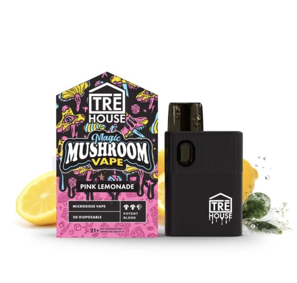 TRE HOUSE | MICRODOSE MAGIC MUSHROOM VAPE PEN – PINK LEMONADE – 2G DISPOSABLE PEN